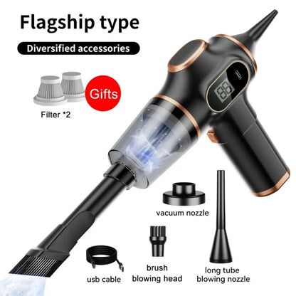 Aspiradora Inalámbrica 5 en 1: Ultra Potencia Portátil para Coche y Hogar