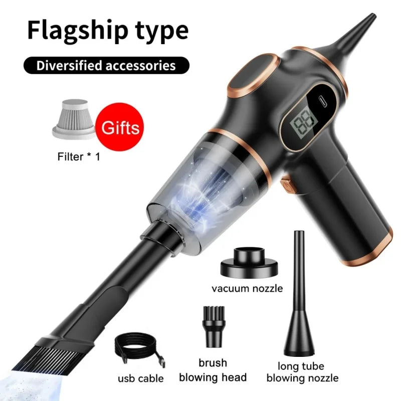 Aspiradora Inalámbrica 5 en 1: Ultra Potencia Portátil para Coche y Hogar