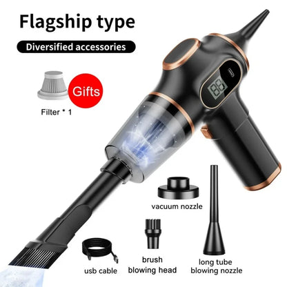 Aspiradora Inalámbrica 5 en 1: Ultra Potencia Portátil para Coche y Hogar